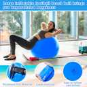Jenaai 4 Pcs 30 Inch Big Bounce Ball Large Rubber Ball Giant Inflatable Kickball Outdoor Exercise Jumping Hopping for Outdoor Activity Game Sports Party