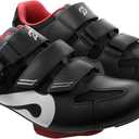 Peloton Cycling Shoes for Peloton Bike and Bike+ with Delta-Compatible Bike Cleats (12.5 Women/10.5 Men, Black, Red)