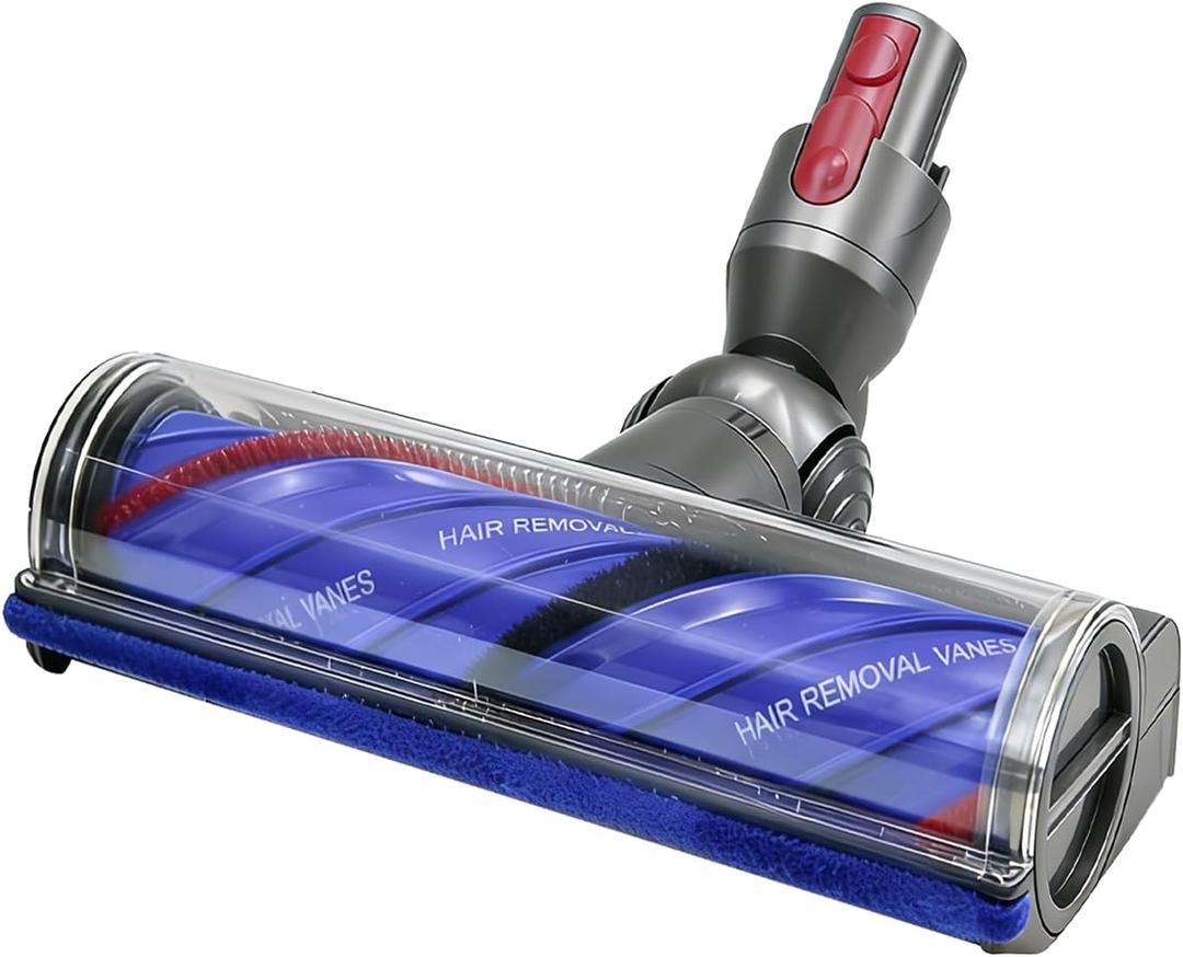 Adaptable Upgrade Anti-Tangle Quick-Release Motorhead Brush Roller Replacement, Compatible with Dyson V7 Head, V8 Head, V11 Head and Other V10 V15 Cordless Vacuum Attachments with LED Green Light