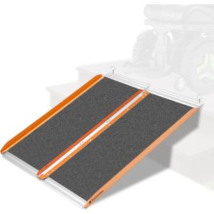 Ruedamann 30.3" Wider Portable Wheelchair Ramp 3FT, Non-Slip Ramps for Wheelchairs for Home, Aluminum Lightweight Handicap Ramp, Wheelchair Ramps for Doorways, Ramps for Home Steps, Stairs, Scooters