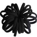 2 x 20 PCS Large Hair Ties for Thick Hair Black Hair Bands for Women Men and Girls No Damage Stretchy Ponytail Holders for Braids (5 cm in Diameter, 1 cm in Width)