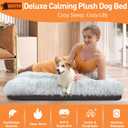 KISYYO Premium Washable Orthopedic Dog Bed 41" Extra Large Crate Mat with Non-Slip Base, Plush Support for Pets Up to 90 lbs, 41"L x 27"W x 3.5"Th,  Grey