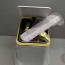 XLHOMO White Bathroom Accessories Set 8 Piece White and Gold Bathroom Set, Bathroom Sets with Stainless Steel Trash Can, Toilet Brush, Toothbrush Set, Soap Dispenser