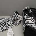 Audel Zebra Car Seat Covers for Full Set with 2 Seat Belt Pads & Universal 15 Inch Steering Wheel Cover Fit for Cars, Trucks, SUV, or Van