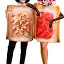 Toulite 2 Pcs Peanut Butter and Jelly Costume Couples Halloween Costumes for Adults Food Couples for Halloween Cosplay Party