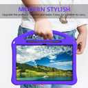 YRH Kids Case for Lenovo Idea Tab Plus 12.1 inch Tablet 2025, Model TB361FU, EVA Shockproof, with Stand Handle (Purple)