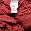 Andency Burgundy Ruffle Comforter Set King, Shabby Chic Farmhouse Bedding Comforter, Soft Lightweight Fluffy Microfiber Bet Set All Season 3 Pieces Solid Comforter Set (King(104"x90"))