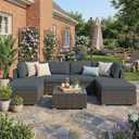 hyha Waterproof Outdoor Cushion Covers for Patio Furniture, Stretch Patio Chair Cushion Slipcovers, Coated UV Resistant Replacement Seat Covers, Solid Color (Dark Grey, 8PC)