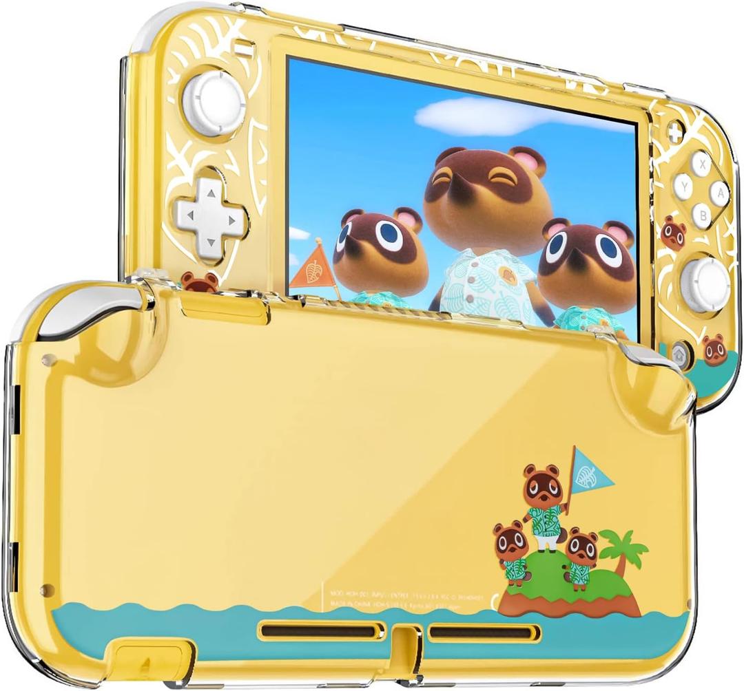 DLseego Protective Case for Switch Lite, Clear Hard PC Case Cover Split Design Shockproof Anti-Scratch Shell Accessories for Switch Lite and Joycon Controller