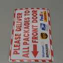 ALKB Delivery Sign for Outdoor Use - Please Deliver All Packages to Front Door with Arrow Left - 8x12 Inch Delivery Instructions for Package