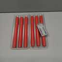 KSWING Upgraded Real Wax LED Flameless Red Taper Candles with Remote, 6 PCS Candlesticks Battery Operated 3D Flickering - 9.6" Long Realistic Fake Candle Sticks for Home/Wedding/Fireplace Xmas Decor