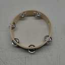 8 Inch Tambourines for Adults Wooden Hand Drum with Metal Jingles Bells Tambourines Musical Instrument for Church, Party, Games, KTV, Dance