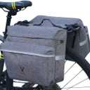 Bike Pannier Bag - 30L Bicycle Bag with Reflective Trim, Water-Resistant Bike Rear Seat Saddle Bags (Grey), S