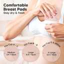 Organic Nursing Pads - 14 Washable Breast Pads for Breastfeeding, Wash Bag, Viscose Derived from Bamboo Reusable Nipple Covers for Breastfeeding Essentials, Soft & Absorbent (Neutrals, M 3.9")