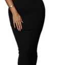 PRIMODA Women's Sexy Neon Asymmetrical Spaghetti Strap Dress Deep V-Neck Sleeveless Bodycon Midi Club Dress(Black, S)