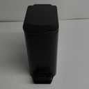 TIPGO Slim Bathroom Trash Can with Lid Soft Close, Step Pedal, 6 Liter / 1.6 Gallon Stainless Steel Trash Bin, Small Garbage Cans for Bedroom, Office, Kitchen (Matte Black)