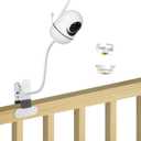 15.7 inches Baby Monitor Mount Compatible with HelloBaby HB6560/HB65/HB6550/ pro/HB66/HB248/HB6240/HB6351/ HB6339/,ANMEATE SM935E Baby Monitor Camera,Flexible Clip Clamp Mount Long Gooseneck Arm