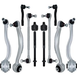 10Pcs Suspension Kit, Front Lower Control Arm w/Ball Joint Fit for Mercedes-Benz C250 2012-2015 C300 2008-2011 C350 2008-2015 E350 2010, Replace CMS10131 CMS10130