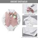 SANMIO Baby Boy Easter Outfit 0-18M Baby Boys Suit 4pcs Baby Boy Dress Clothes Infant Tuxedo Sets