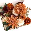 Lookein Artificial Flowers for DIY Wedding Decoration Bridal Bouquet Table Centerpieces Flower Garland Arch Flower Decoration Home Decor, Rustic Terracotta (11" x 10" x 2.25")