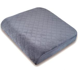 Large 19"x17"x3.25" Medium-Firm Memory Foam Seat Cushion with Cooling Effect, Washable Cover and Non-Slip Base for Office Chairs, Wheelchairs, Recliners, Cars - Back Pain Relief - Gray