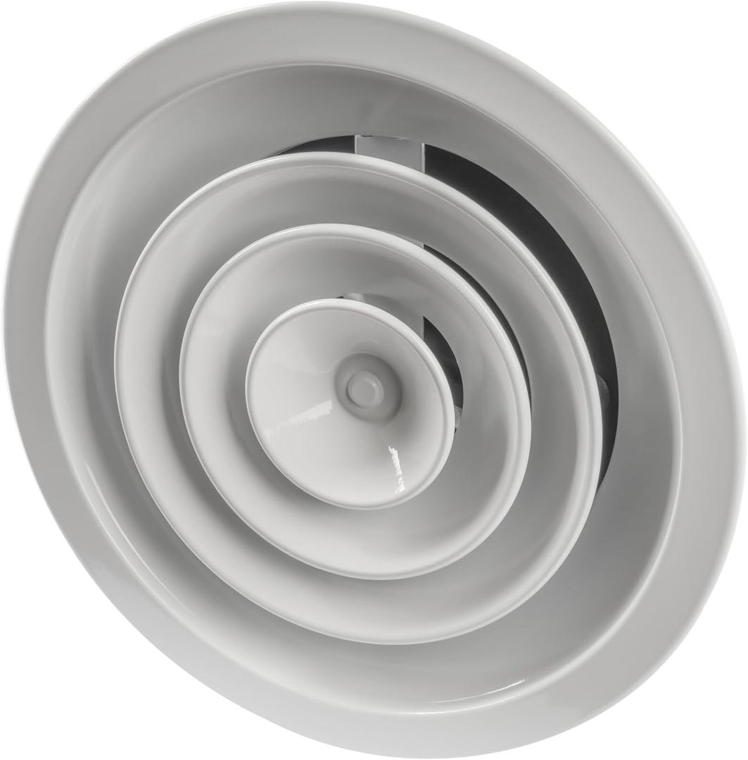 Repa Market 8" Inch Round Aluminum Ceiling Diffuser - Industrial Supply or Exhaust Ventilation - Vertical, Horizontal Air Flow - HVAC Air Conditioning Duct Cover for Home, Office, Warehouse 12" Inch