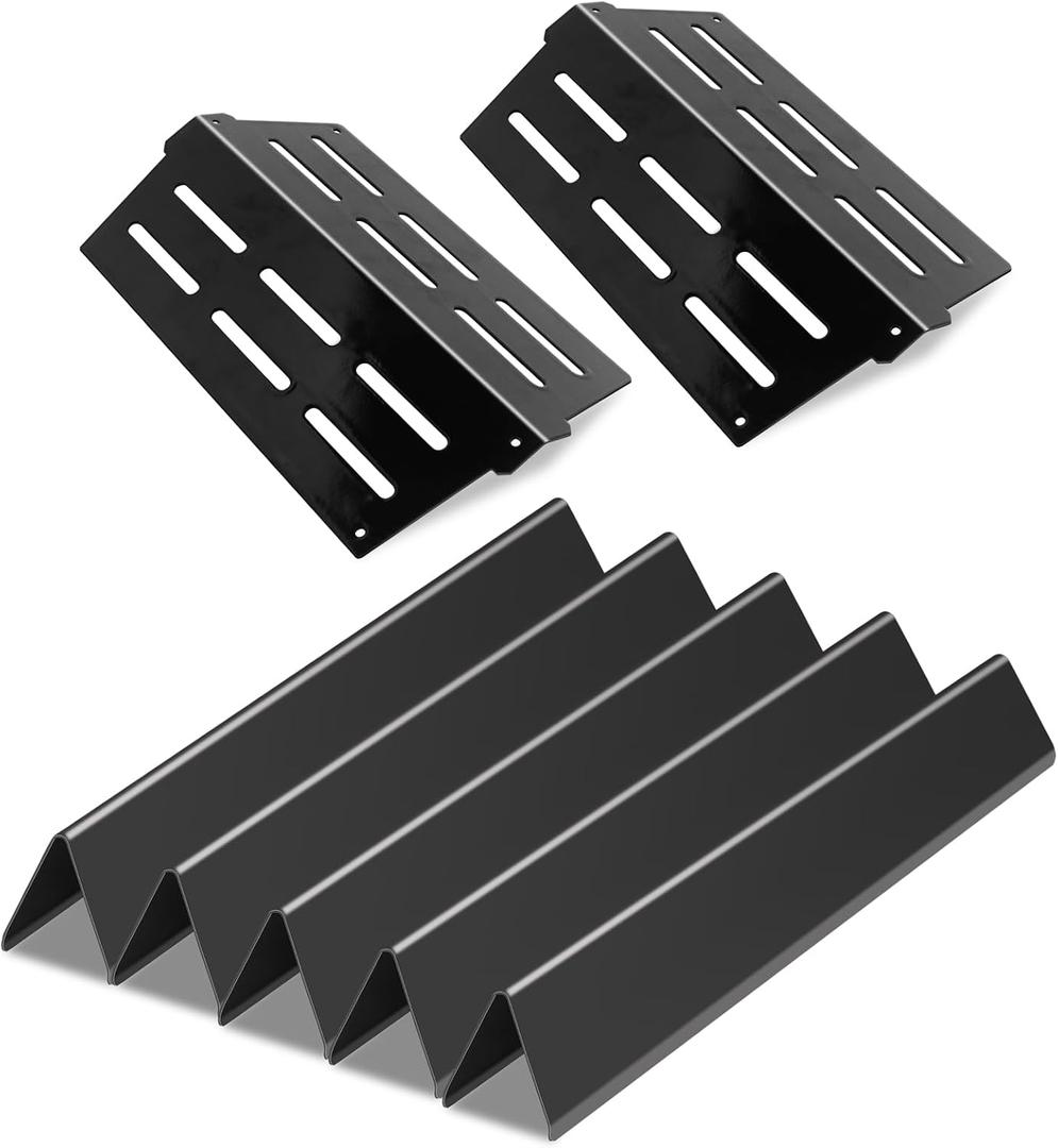 7620 7622 Porcelain Steel Flavorizer Bars and Heat Deflector Grill Replacement Parts for Weber Genesis 300 Series E310 E320 E330 S310 S320 S330 E-310 E-320 S-310 S-320 E/S-330 EP/CEP-310