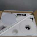 White Ceiling Fans with Lights - 46" Low Profile Ceiling Fan Lights with 5 Blades, Modern Ceiling Fan with Lights and Remote/APP, Dimming, 3CCT, Fan Light Fixture for Indoor Covered Outdoor