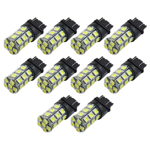 3157 LED Car Bulb Super Bright 12V 3056 3156 3156A 3057 4057 3157 4157 T25 LED Car Bulbs for Brake Lights, Backup Reverse Lights,Pack of 10pcs White