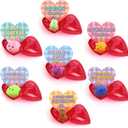 28 Pack Valentines Day Gifts for Kids, Mochi Squishies Party Favor Set with Filled Hearts and Valentines Greeting Cards, Valentine's Day School Prize Party Favor, Classroom Exchange Gift Set