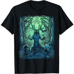 Cernunnos Irish Celtic Pagan Mythology Scottish Wicca God T-Shirt, Male, Large