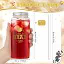 48 Pcs Graduation Plastic Cups with Lid and Straws Bulk 13.5 oz Class of 2026 Plastic Mason Jars Reusable Tumblers Graduation Gifts for Class of 2026 Congrats Grad Party Favors (Gold)