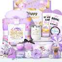 Birthday Gifts for Women Friendship, Gifts for Women Birthday Unique, Best Friend Birthday Gifts, Happy Birthday Gift Basket for Her, Friends, Coworkers, Wife, Mom, Daughter (Purple)