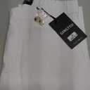 GINGTTO Linen Pants Men Slim Fit Elastic Waistband Lightweight Summer Beach Fashion Casual Pant (30W x 30L, White)