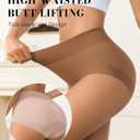 Eiggam Women's High Waisted Underwear Tummy Control panties No Show Silky Stretch Women Briefs Seamless Full Coverage Undies (XL)