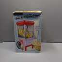Nostalgia Vintage Hot-Air Popcorn Maker Machine - Makes Up to 12 Cups - Oil-Free - Healthier Popcorn - Classic Stand-Up Cart With Wheels - Includes Kernel Measuring Cup - White & Red