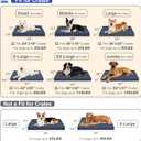 Outdoor Dog Bed for Small Dogs & Cats, Waterproof Dog Crate Mat Orthopedic Egg Crate Foam with Washable Removable Oxford Cover, Navy