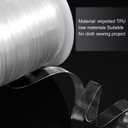 BBTO Clear Elastic Strap Lightweight Elastic Clear Bra Strap for Cloth Sewing Project (33 Yards x 0.06 Inch)