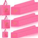 Teling 200 Pcs Thanks Bags with Handle Bulk Thank You Merchandise Bags 3 Size Plastic Packet Retail Shopping Package for Boutique 9 x 12'', 12 x 15'', 15 x 18''(Pink)