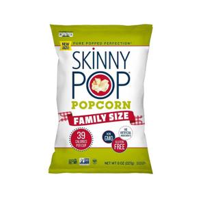 SkinnyPop Popcorn, Original, Whole Grain, Dairy-Free Snack, 8oz Family Size Bag (8 Ounce (Pack of  6))