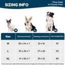 Dog Bed Medium Sized Dog - Luxury Striped Faux Fur Waterproof Pet Couch with Removable Washable Cover, Orthopedic Pet Bed with Bolster Sides for Sleeping, Dark Grey (M(30*24*7))