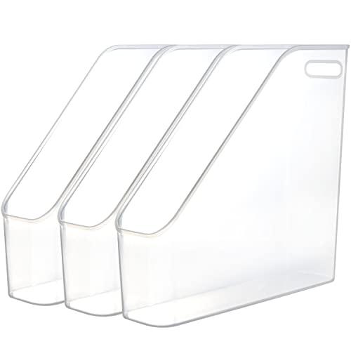 Youngever 3 Pack File Folder Bin Storage, Plastic File Folder Bin Organizer with Handle