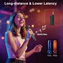 Wireless Microphone,Professional Dual Handheld Cordless Dynamic Mic System with Rechargeable Receiver,Plug & Play,Compatible with karaoke machines and PA systems for Speech,Church,Wedding,DJ,Party