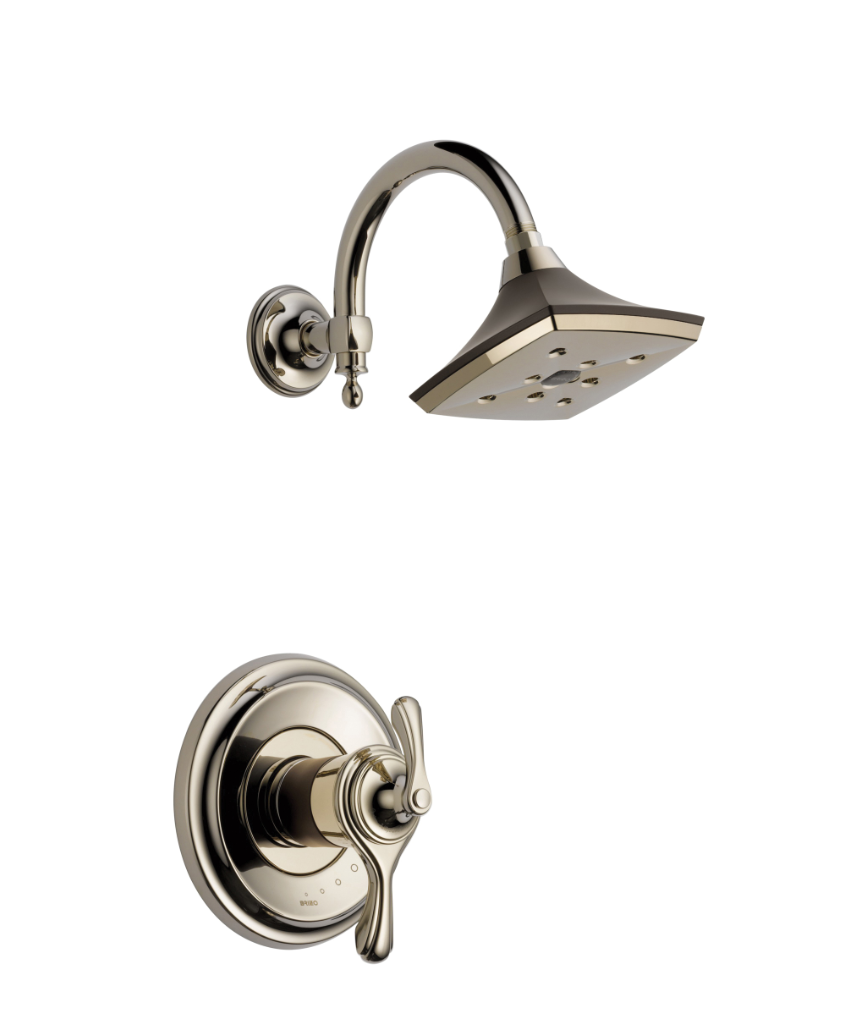 Brizo Charlotte® Tempassure® Thermostatic Shower Only, Cocoa Bronze / Polished Nickel