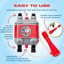 Paw Patrol Water Backpack Water Toy, Outdoor Water Blaster for Kids, Small