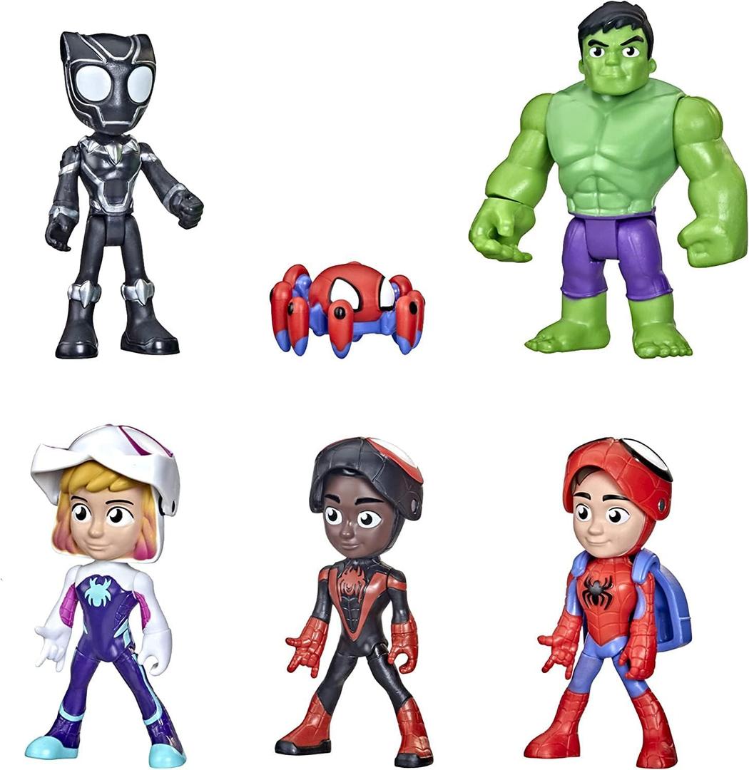 Spidey and his Amazing Friends Marvel Hero Reveal Multipack with Mask-Flip Feature, 4-Inch Action Figure Toys, Kids 3+ 