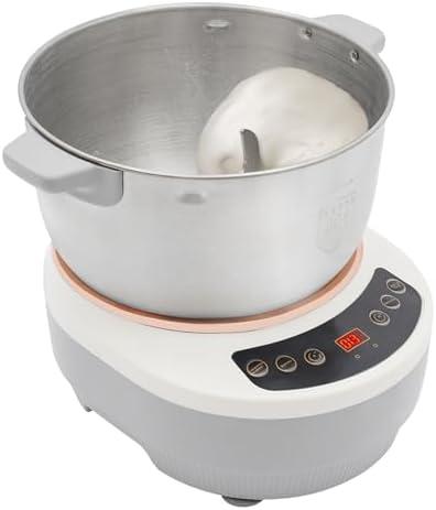 Electric Dough Maker with Ferment Function, Commercial & Home Dough Kneading Machine 5L/169oz Stainless Steel Mixer With Auto Timer & Touch Control for Bakeries, Restaurants, Home Kitchens (Silver)