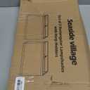 Black Lamp Shades Set of 2, Large Rectangle Lampshades Replacement, 16"L x 8"W x 10"H, Fabric Lamp Shade for Table Lamps Floor Lamps, Spider, Harp Holders Included, Easy Assembly Required