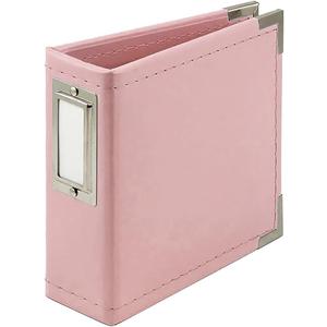 We R Memory Keepers Leather 3RING ALBM4 PRTTY, Pretty Pink