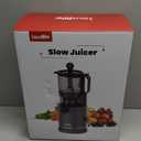 Cold Press Juicer Machine, 5.9" Wide Feed Chute Juice Extractor, 80 oz Large Hopper, Easy to Clean & High Juice Yield, BPA Free, Slow Masticating Juicer for Whole Fruits & Vegetables (Pearl Grey)